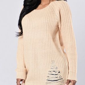 Fashion Nova Taupe Size L Sweater